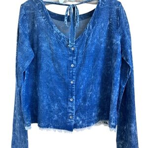 Cloth & Stone Indigo Button-Down Shirt